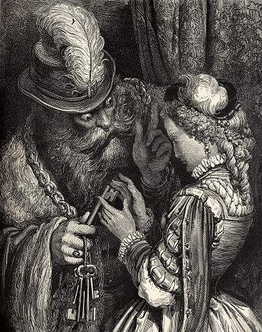 Illustration of Bluebeard by Gustav Doré