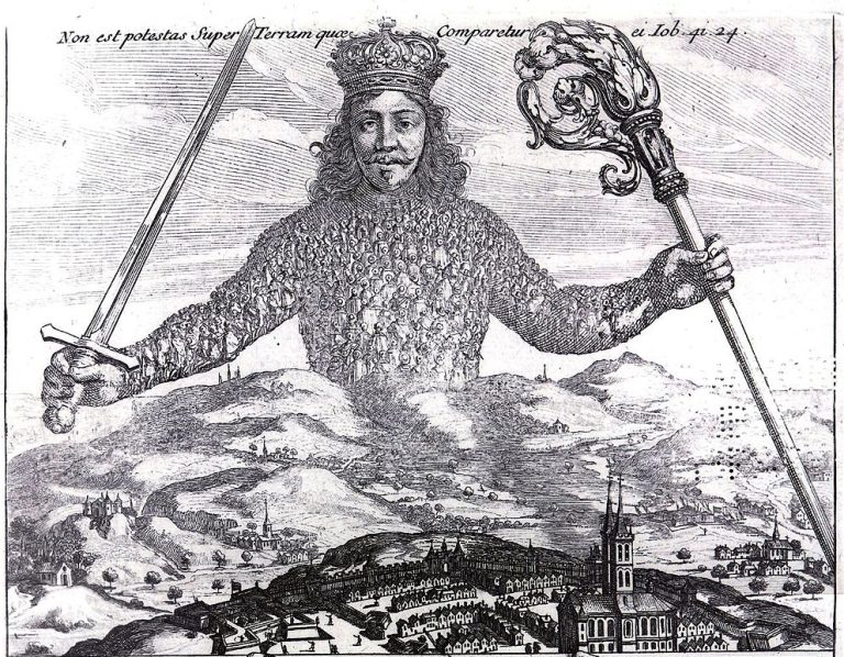 Detail from Frontispiece to Hobbes' Leviathan